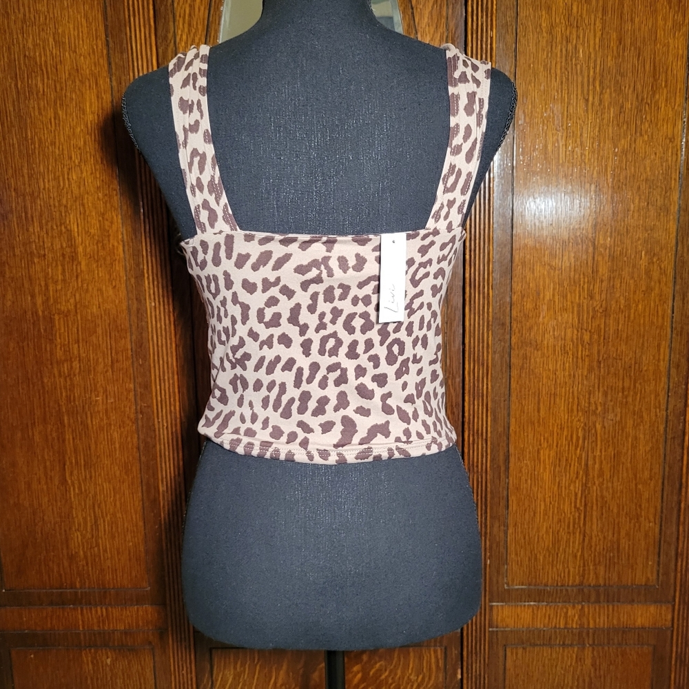 Livi by Olivia Rae NWT Leopard Print Medium Tank Top - Picture 2 of 4